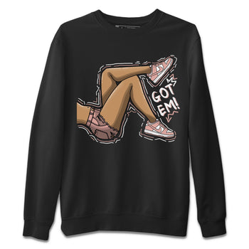 Nike Dunks Low Rose Whisper shirt to match jordans Got Em Legs sneaker tees Nike Dunk Rose Whisper SNRT Sneaker Release Tees Unisex Black 2 T-Shirt