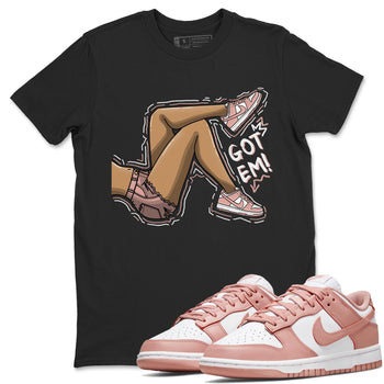 Nike Dunks Low Rose Whisper shirt to match jordans Got Em Legs sneaker tees Nike Dunk Rose Whisper SNRT Sneaker Release Tees Unisex Black 1 T-Shirt