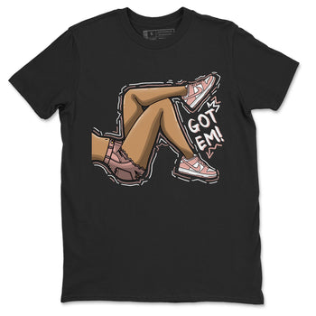 Nike Dunks Low Rose Whisper shirt to match jordans Got Em Legs sneaker tees Nike Dunk Rose Whisper SNRT Sneaker Release Tees Unisex Black 2 T-Shirt