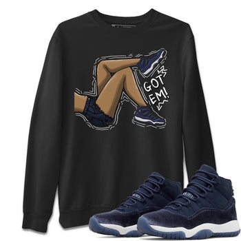 Jordan 11 Midnight Navy Sneaker Match Tees Got Em Legs Sneaker Tees Jordan 11 Midnight Navy Sneaker Release Tees Unisex Shirts