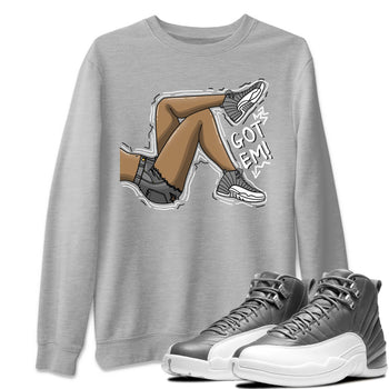 Jordan 12 Stealth Sneaker Match Tees Got Em Legs Sneaker Tees Jordan 12 Stealth Sneaker Release Tees Unisex Shirts