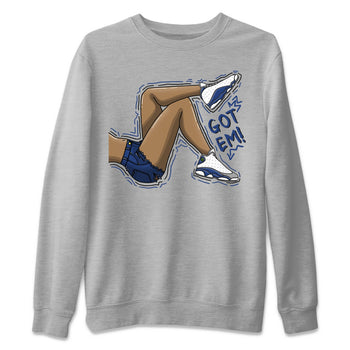 Jordan 13 French Blue Sneaker Match Tees Got Em Legs Sneaker Tees Jordan 13 French Blue Sneaker Release Tees Unisex Shirts