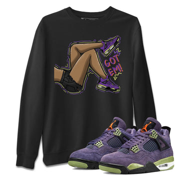 Jordan 4 Canyon Purple Sneaker Match Tees Got Em Legs Sneaker Tees Jordan 4 Canyon Purple Sneaker Release Tees Unisex Shirts