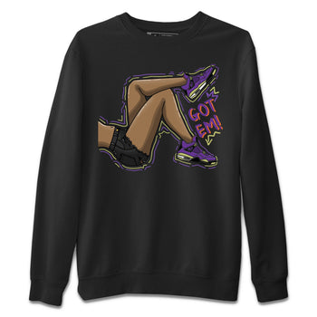 Jordan 4 Canyon Purple Sneaker Match Tees Got Em Legs Sneaker Tees Jordan 4 Canyon Purple Sneaker Release Tees Unisex Shirts