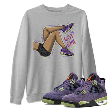 Jordan 4 Canyon Purple Sneaker Match Tees Got Em Legs Sneaker Tees Jordan 4 Canyon Purple Sneaker Release Tees Unisex Shirts