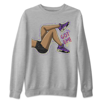 Jordan 4 Canyon Purple Sneaker Match Tees Got Em Legs Sneaker Tees Jordan 4 Canyon Purple Sneaker Release Tees Unisex Shirts