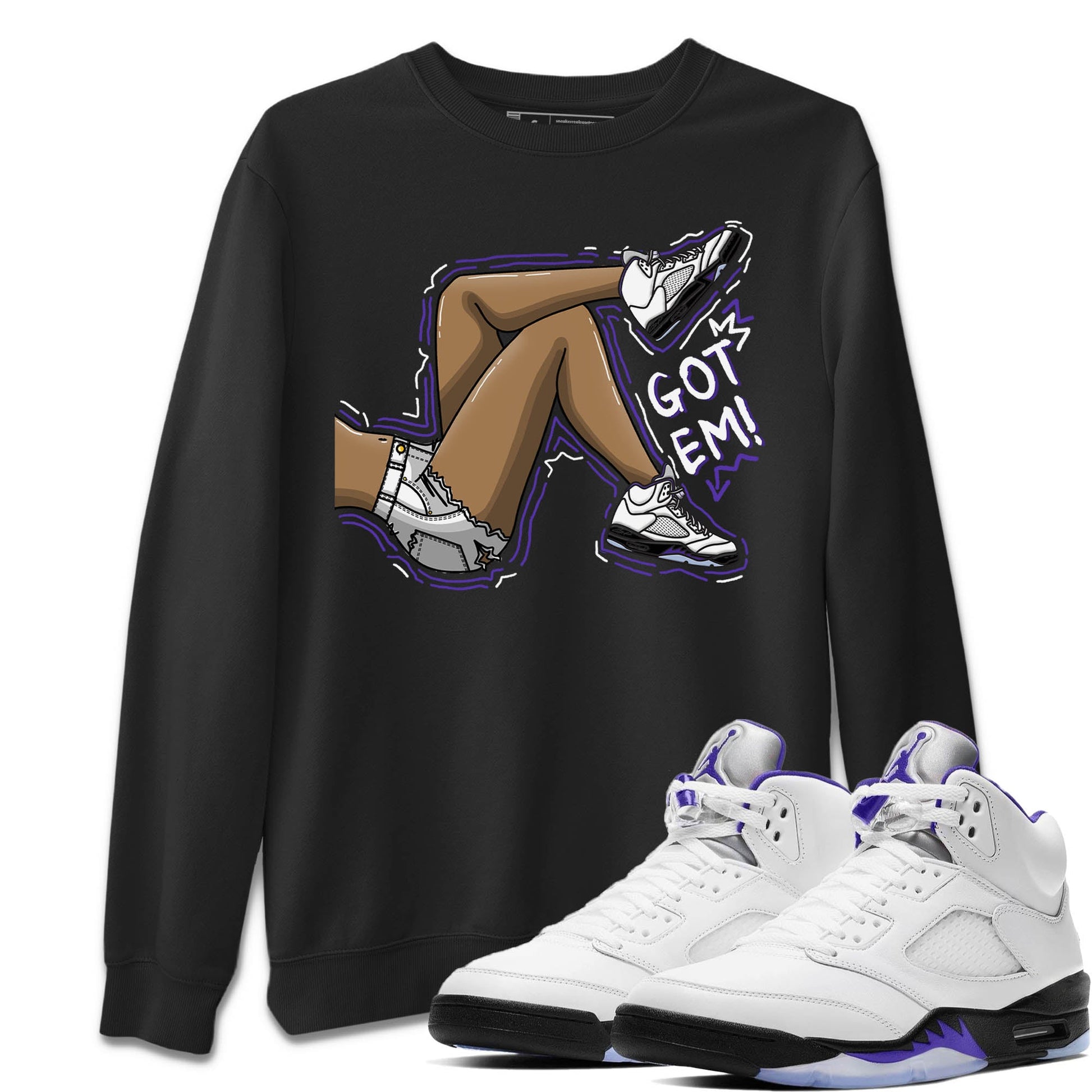 Jordan 5 Concord Sneaker Match Tees Got Em Legs Sneaker Tees Jordan 5 Concord Sneaker Release Tees Unisex Shirts