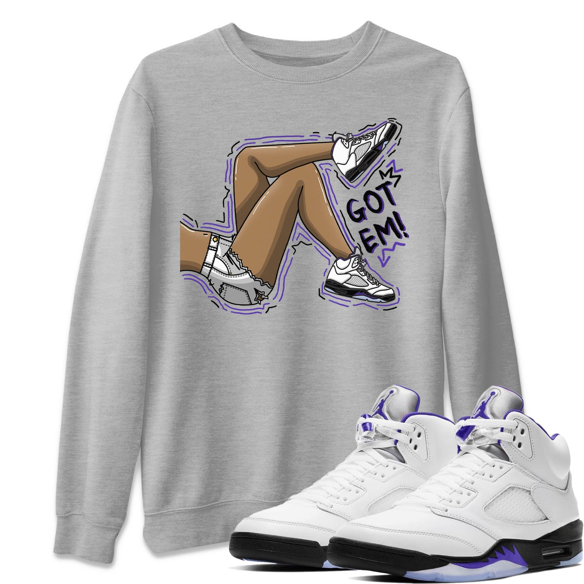 Jordan 5 Concord Sneaker Match Tees Got Em Legs Sneaker Tees Jordan 5 Concord Sneaker Release Tees Unisex Shirts