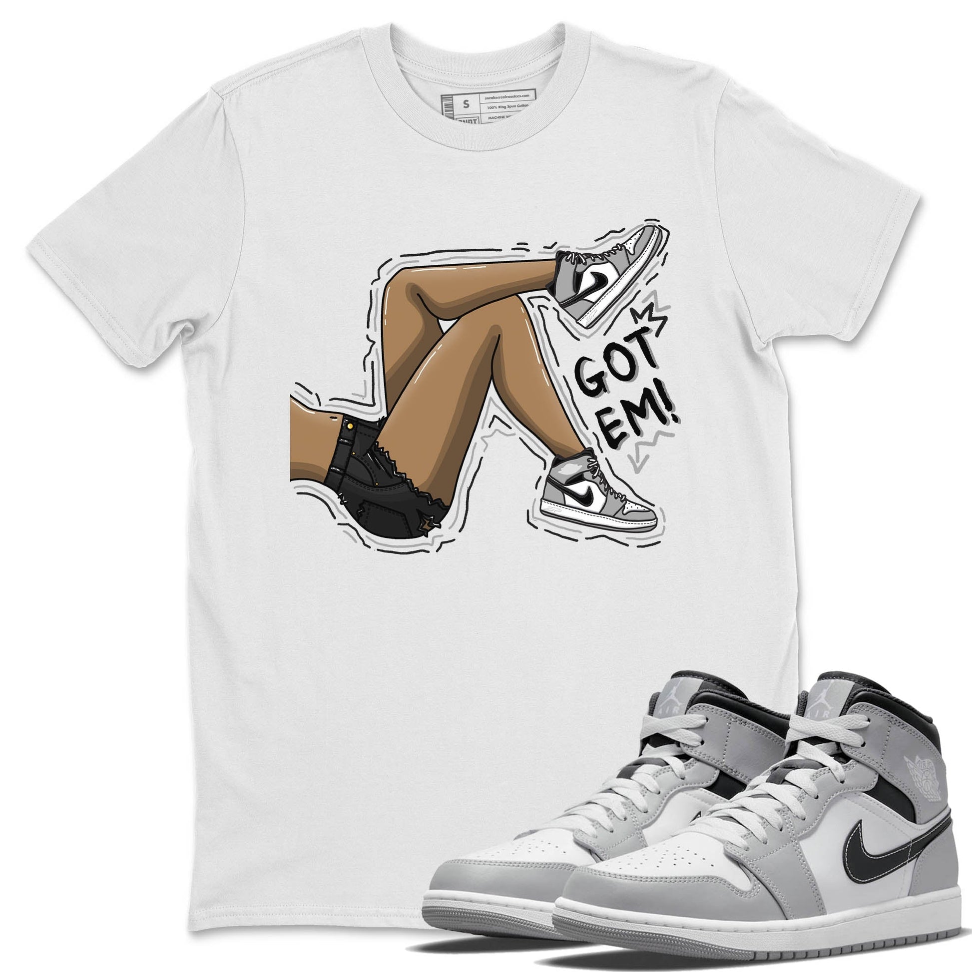 Jordan 1 Light Smoke Grey Sneaker Match Tees Got Em Legs Sneaker Tees Jordan 1 Light Smoke Grey Sneaker Release Tees Unisex Shirts