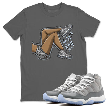 Jordan 11 Cool Grey Sneaker Match Tees Got Em Legs Sneaker Tees Jordan 11 Cool Grey Sneaker Release Tees Unisex Shirts