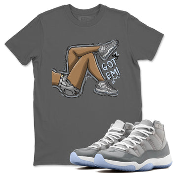 Jordan 11 Cool Grey Sneaker Match Tees Got Em Legs Sneaker Tees Jordan 11 Cool Grey Sneaker Release Tees Unisex Shirts