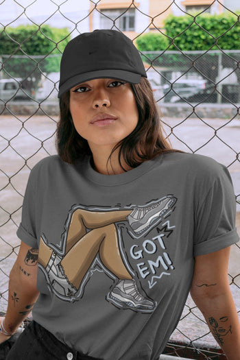 Jordan 11 Cool Grey Sneaker Match Tees Got Em Legs Sneaker Tees Jordan 11 Cool Grey Sneaker Release Tees Unisex Shirts