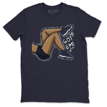 Jordan 11 Midnight Navy Sneaker Match Tees Got Em Legs Sneaker Tees Jordan 11 Midnight Navy Sneaker Release Tees Unisex Shirts
