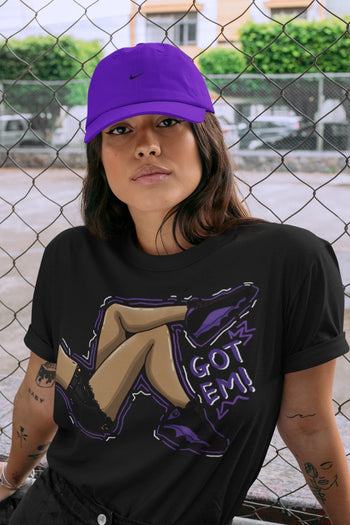 Jordan 13 Court Purple Sneaker Match Tees Got Em Legs Sneaker Tees Jordan 13 Court Purple Sneaker Release Tees Unisex Shirts