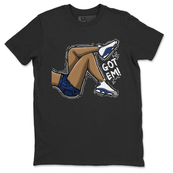 Jordan 13 French Blue Sneaker Match Tees Got Em Legs Sneaker Tees Jordan 13 French Blue Sneaker Release Tees Unisex Shirts