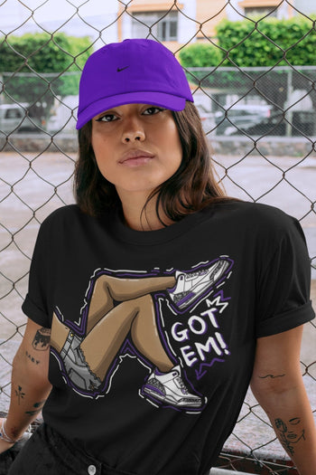 Jordan 3 Dark Iris Sneaker Match Tees Got Em Legs Sneaker Tees Jordan 3 Dark Iris Sneaker Release Tees Unisex Shirts