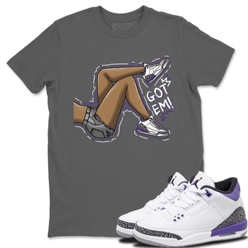 Jordan 3 Dark Iris Sneaker Match Tees Got Em Legs Sneaker Tees Jordan 3 Dark Iris Sneaker Release Tees Unisex Shirts