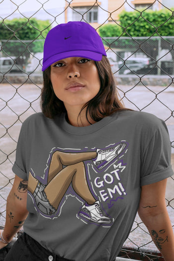 Jordan 3 Dark Iris Sneaker Match Tees Got Em Legs Sneaker Tees Jordan 3 Dark Iris Sneaker Release Tees Unisex Shirts