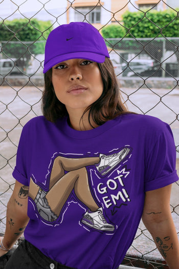 Jordan 3 Dark Iris Sneaker Match Tees Got Em Legs Sneaker Tees Jordan 3 Dark Iris Sneaker Release Tees Unisex Shirts