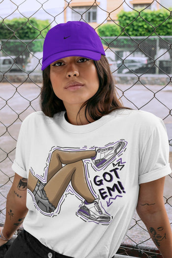 Jordan 3 Dark Iris Sneaker Match Tees Got Em Legs Sneaker Tees Jordan 3 Dark Iris Sneaker Release Tees Unisex Shirts