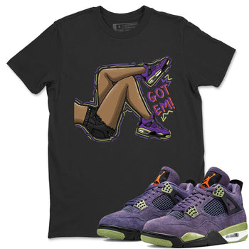Jordan 4 Canyon Purple Sneaker Match Tees Got Em Legs Sneaker Tees Jordan 4 Canyon Purple Sneaker Release Tees Unisex Shirts