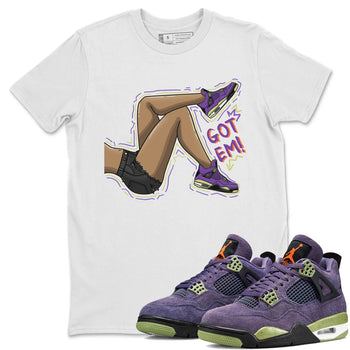 Jordan 4 Canyon Purple Sneaker Match Tees Got Em Legs Sneaker Tees Jordan 4 Canyon Purple Sneaker Release Tees Unisex Shirts