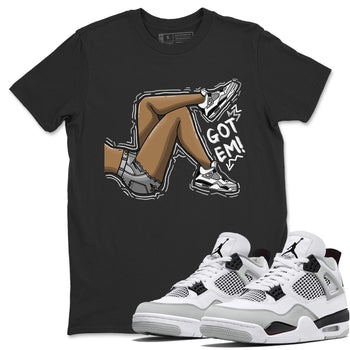 Jordan 4 Military Black Sneaker Match Tees Got Em Legs Sneaker Tees Jordan 4 Military Black Sneaker Release Tees Unisex Shirts