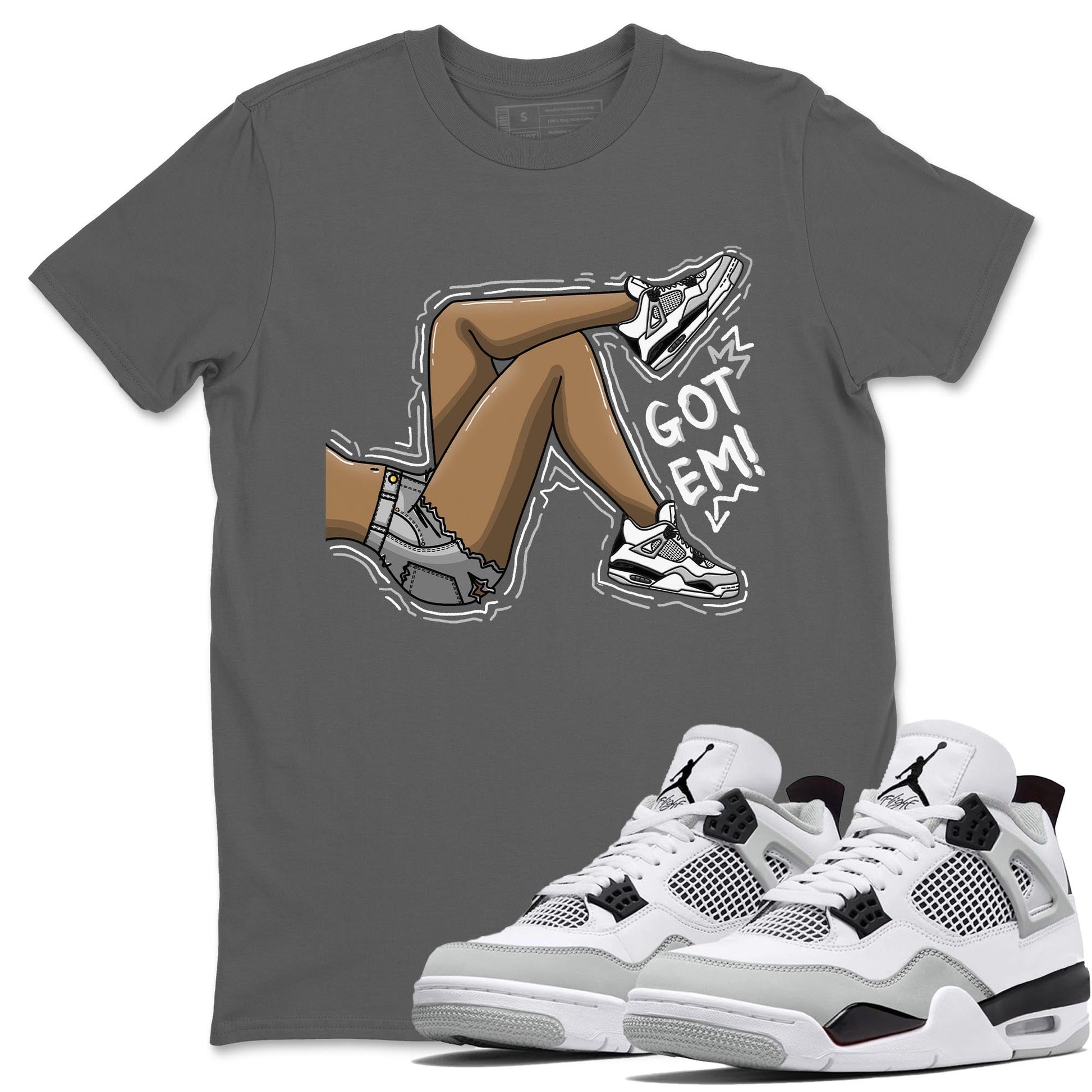 Jordan 4 Military Black Sneaker Match Tees Got Em Legs Sneaker Tees Jordan 4 Military Black Sneaker Release Tees Unisex Shirts