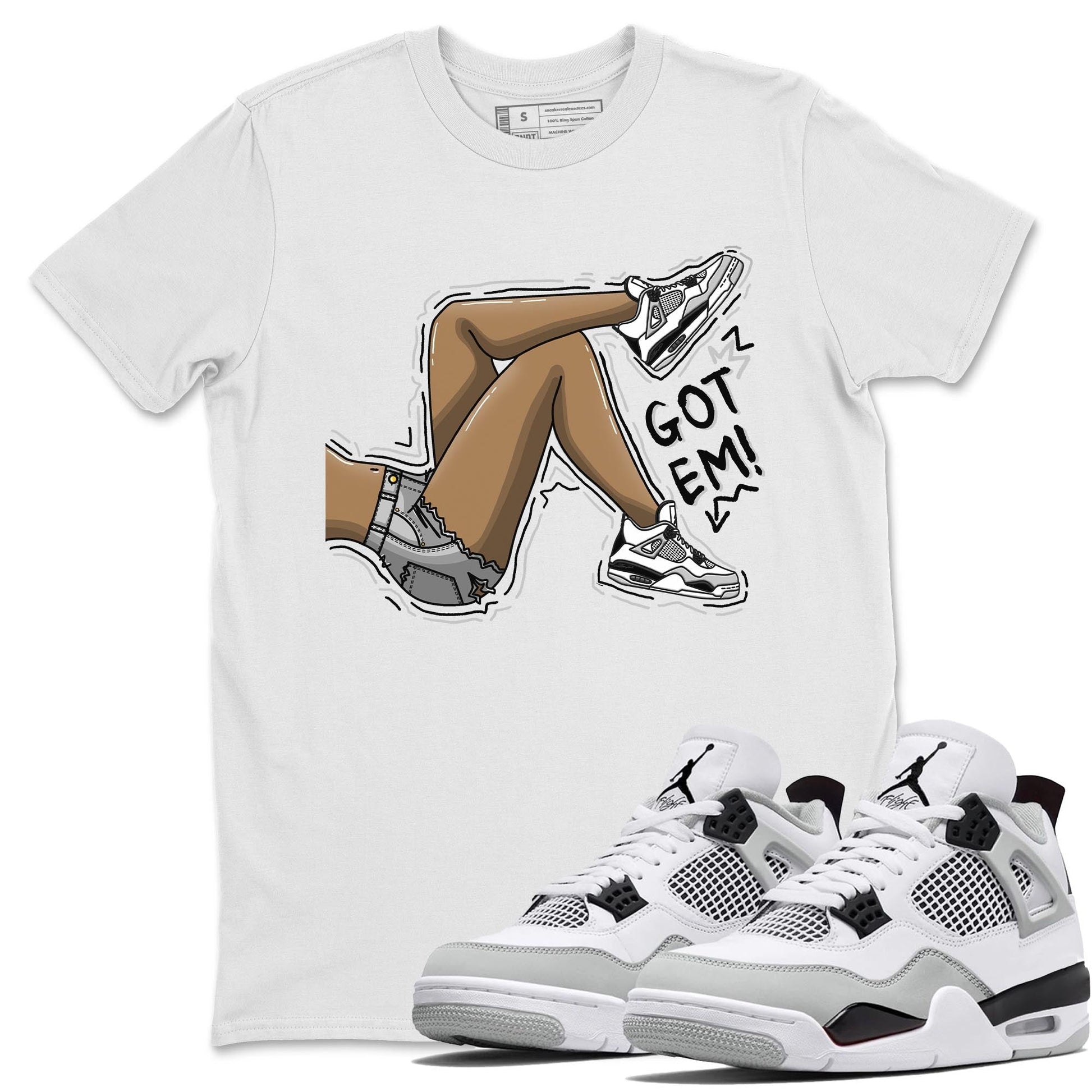 Jordan 4 Military Black Sneaker Match Tees Got Em Legs Sneaker Tees Jordan 4 Military Black Sneaker Release Tees Unisex Shirts
