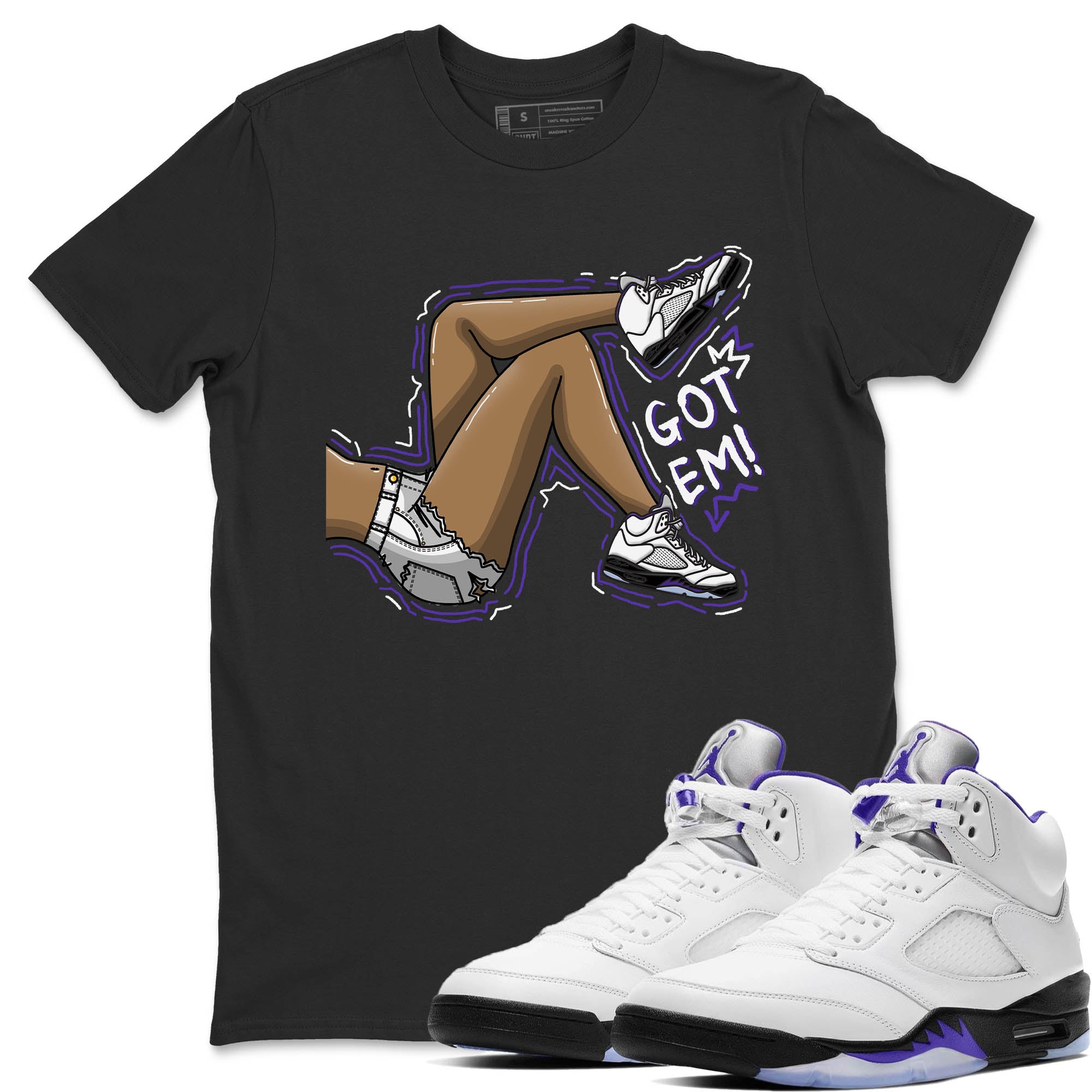 Jordan 5 Concord Sneaker Match Tees Got Em Legs Sneaker Tees Jordan 5 Concord Sneaker Release Tees Unisex Shirts
