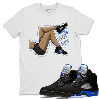 Jordan 5 Racer Blue Sneaker Match Tees Got Em Legs Sneaker Tees Jordan 5 Racer Blue Sneaker Release Tees Unisex Shirts