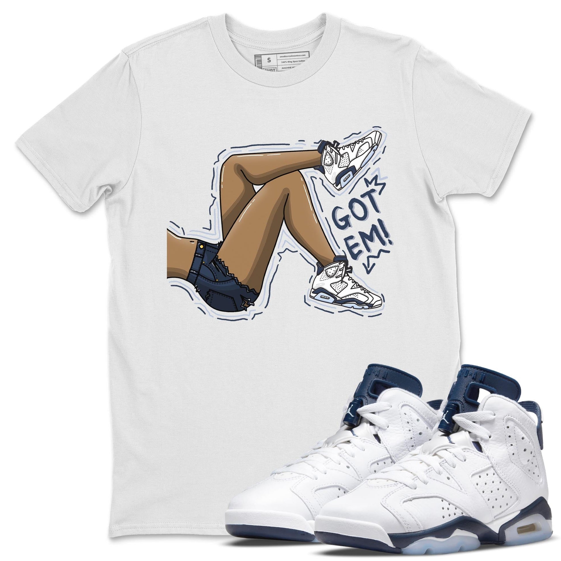 Jordan 6 Midnight Navy Sneaker Match Tees Got Em Legs Sneaker Tees Jordan 6 Midnight Navy Sneaker Release Tees Unisex Shirts