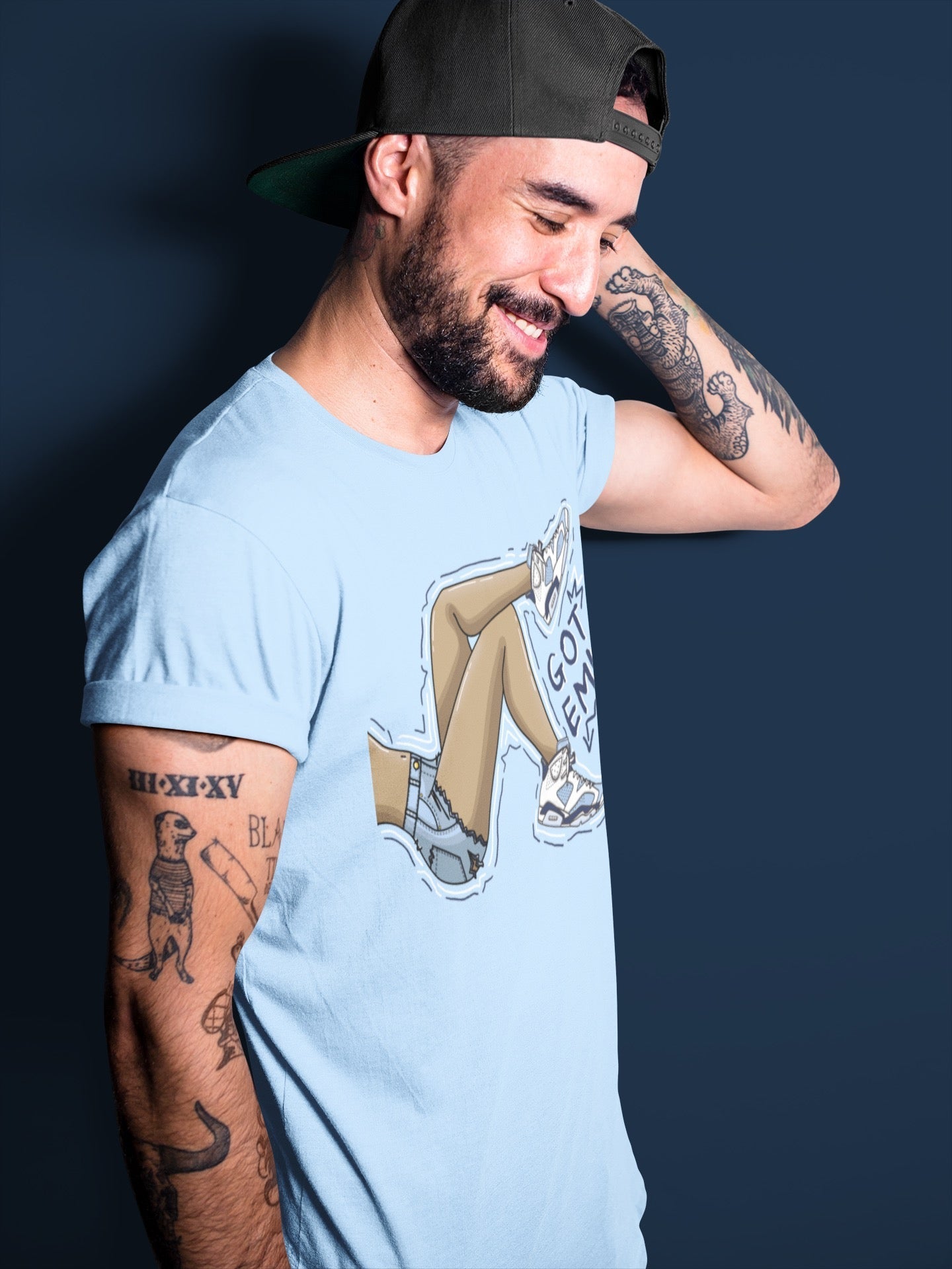 Jordan 6 UNC Sneaker Match Tees Got Em Legs Sneaker Tees Jordan 6 UNC Sneaker Release Tees Unisex Shirts