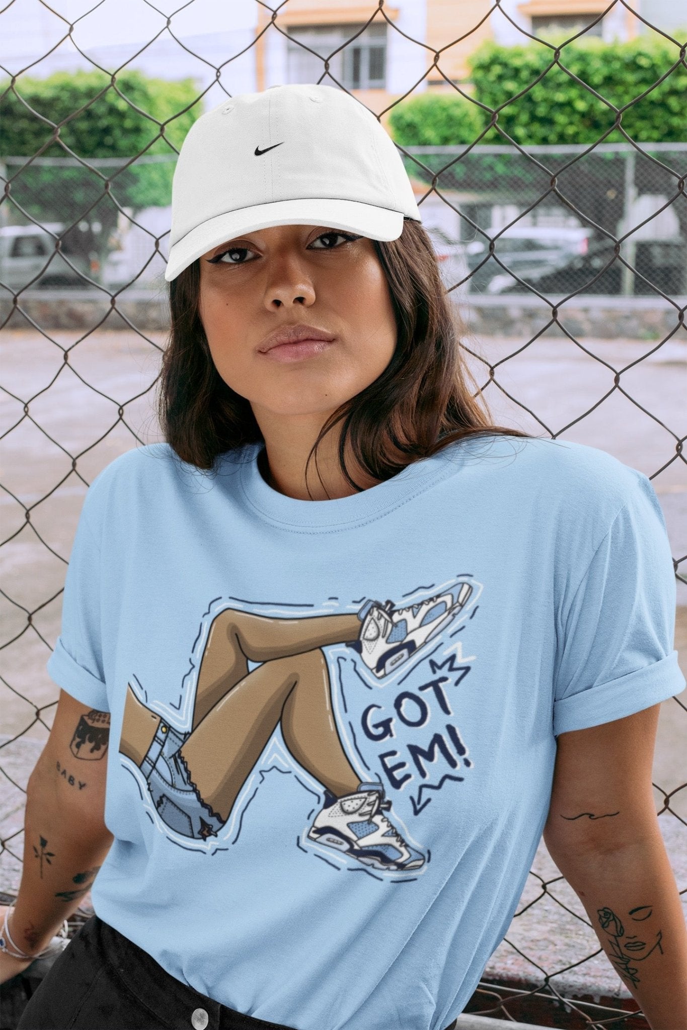 Jordan 6 UNC Sneaker Match Tees Got Em Legs Sneaker Tees Jordan 6 UNC Sneaker Release Tees Unisex Shirts