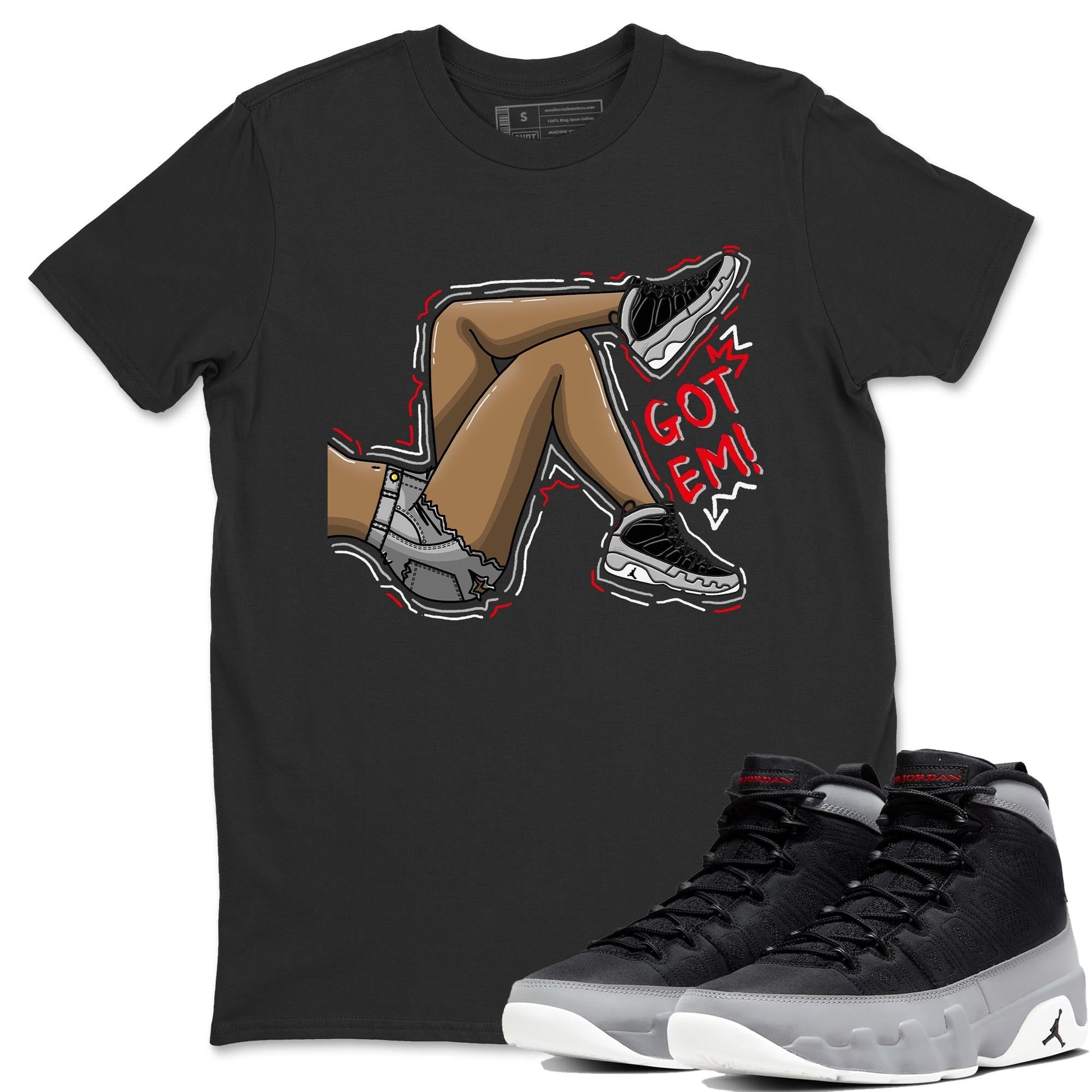 Jordan 9 Particle Grey Sneaker Match Tees Got Em Legs Sneaker Tees Jordan 9 Particle Grey Sneaker Release Tees Unisex Shirts