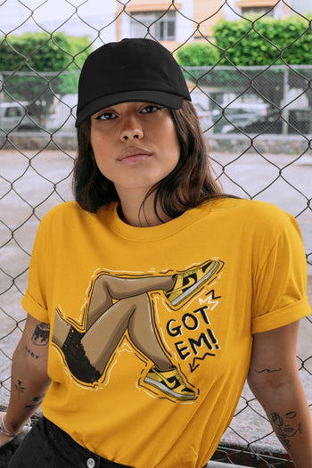 Dunk Championship Goldenrod Sneaker Match Tees Got Em Legs Sneaker Tees Dunk Championship Goldenrod Sneaker Release Tees Unisex Shirts