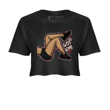 Yeezy 350 Bred shirt to match jordans Got Em Legs sneaker tees Yeezy Boost 350 V2 Bred SNRT Sneaker Release Tees Black 2 Crop T-Shirt