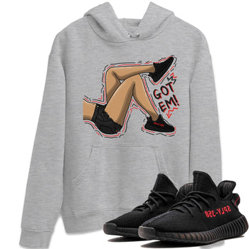Yeezy 350 Bred shirt to match jordans Got Em Legs sneaker tees Yeezy Boost 350 V2 Bred SNRT Sneaker Release Tees Unisex Heather Grey 1 T-Shirt