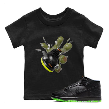 Dunk Mid Premium shirt to match jordans Got Em Zombie sneaker tees halloween horror nights Nike Dunk Halloween SNRT Sneaker Release Tees Baby Toddler Black 1 T-Shirt