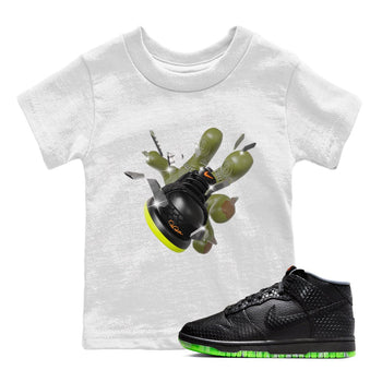 Dunk Mid Premium shirt to match jordans Got Em Zombie sneaker tees halloween horror nights Nike Dunk Halloween SNRT Sneaker Release Tees Baby Toddler White 1 T-Shirt