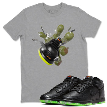 Dunk Mid Premium shirt to match jordans Got Em Zombie sneaker tees halloween horror nights Nike Dunk Halloween SNRT Sneaker Release Tees Unisex Heather Grey 1 T-Shirt
