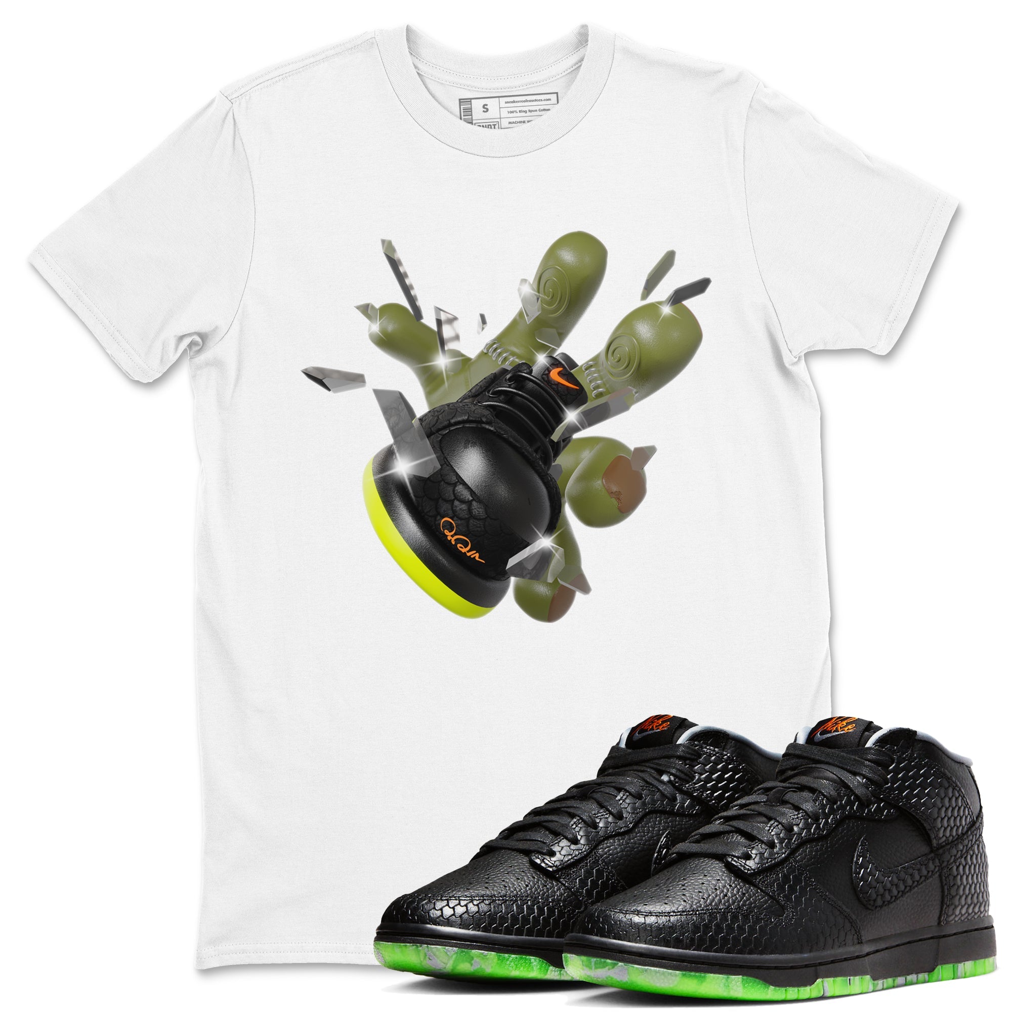 Dunk Mid Premium shirt to match jordans Got Em Zombie sneaker tees halloween horror nights Nike Dunk Halloween SNRT Sneaker Release Tees Unisex White 1 T-Shirt