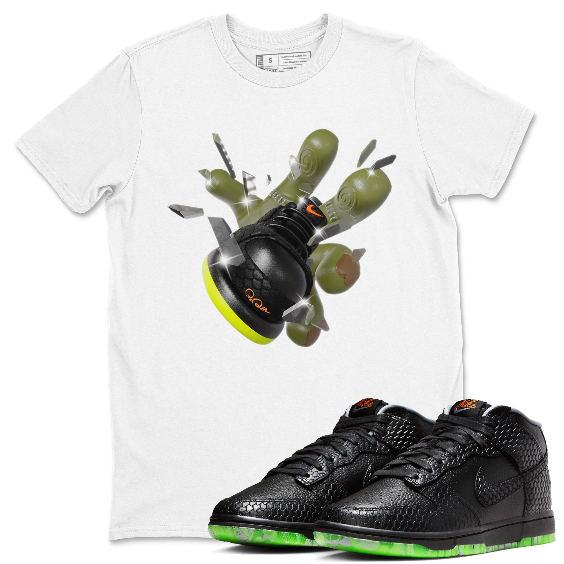 Dunk Mid Premium shirt to match jordans Got Em Zombie sneaker tees halloween horror nights Nike Dunk Halloween SNRT Sneaker Release Tees Unisex White 1 T-Shirt