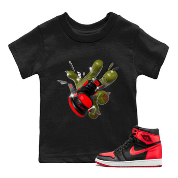 Air Jordan 1 Satin Bred shirt to match jordans Got Em Zombie Hand sneaker tees halloween dress AJ1 Satin Bred SNRT Sneaker Release Tees Baby Toddler Black 1 T-Shirt