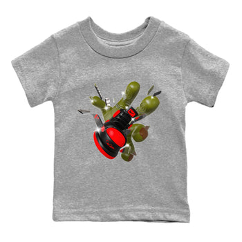 Air Jordan 1 Satin Bred shirt to match jordans Got Em Zombie Hand sneaker tees halloween dress AJ1 Satin Bred SNRT Sneaker Release Tees Baby Toddler Heather Grey 2 T-Shirt