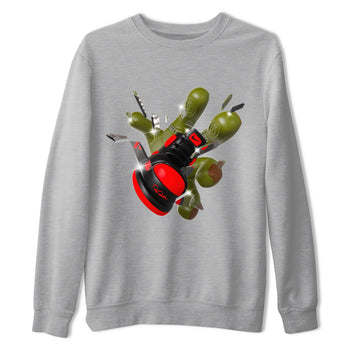 Air Jordan 1 Satin Bred shirt to match jordans Got Em Zombie Hand sneaker tees halloween dress AJ1 Satin Bred SNRT Sneaker Release Tees Unisex Heather Grey 2 T-Shirt