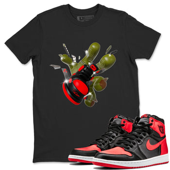 Air Jordan 1 Satin Bred shirt to match jordans Got Em Zombie Hand sneaker tees halloween dress AJ1 Satin Bred SNRT Sneaker Release Tees Unisex Black 1 T-Shirt