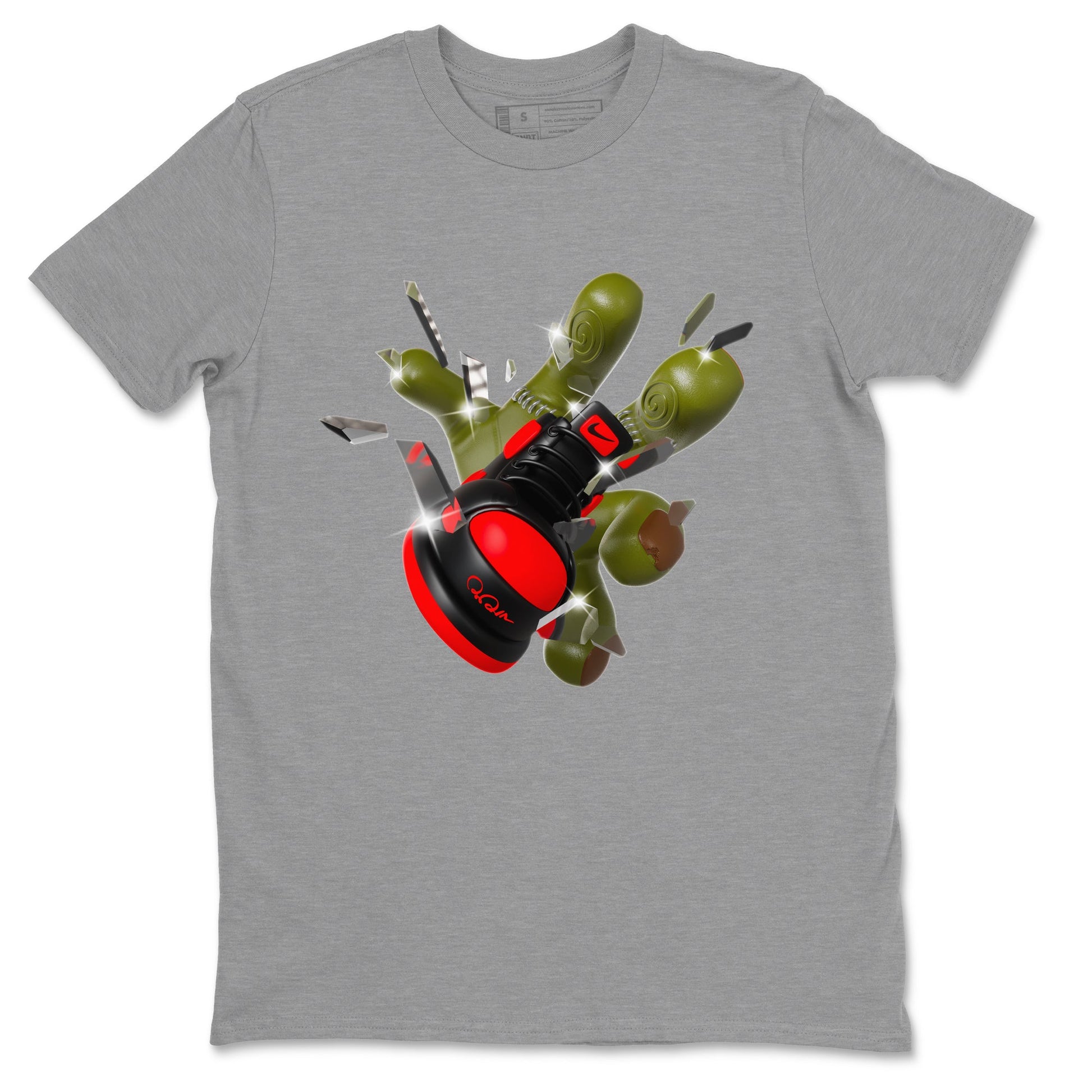 Air Jordan 1 Satin Bred shirt to match jordans Got Em Zombie Hand sneaker tees halloween dress AJ1 Satin Bred SNRT Sneaker Release Tees Unisex Heather Grey 2 T-Shirt