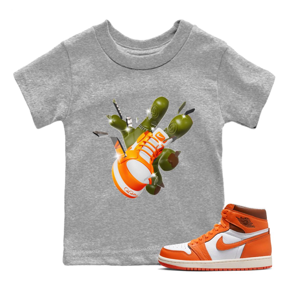 Air Jordan 1 Starfish shirt to match jordans Got Em Zombie Hand sneaker tees halloween dress AJ1 Starfish SNRT Sneaker Release Tees Baby Toddler Heather Grey 1 T-Shirt