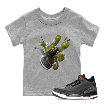 Air Jordan 3 Fear shirt to match jordans Got Em Zombie Hand sneaker tees halloween dress AJ3 Fear SNRT Sneaker Release Tees Baby Toddler Heather Grey 1 T-Shirt